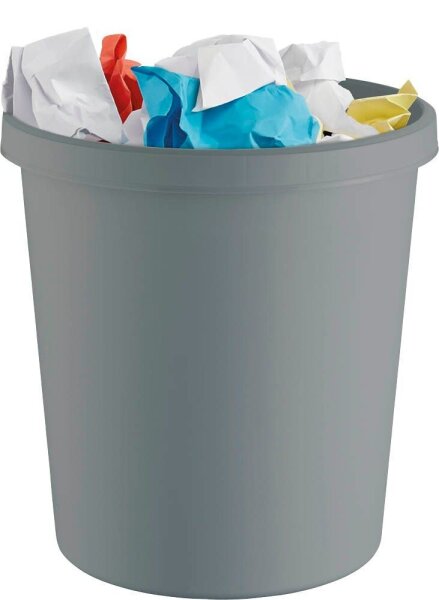helit the green german Papierkorb 18,0 l grau, 1 St.