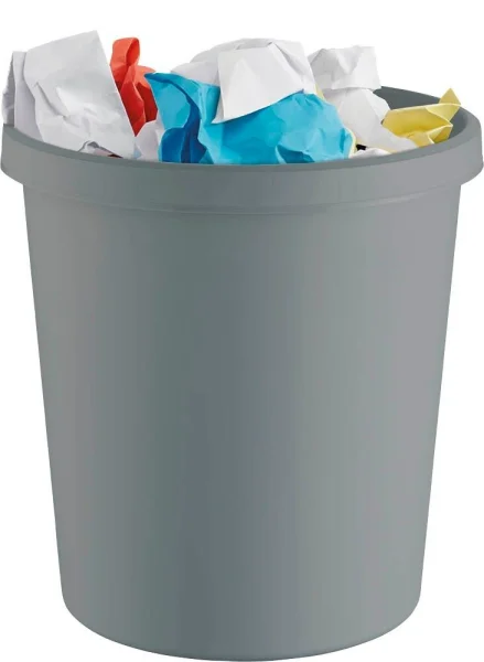 helit the green german Papierkorb 18,0 l grau, 1 St.