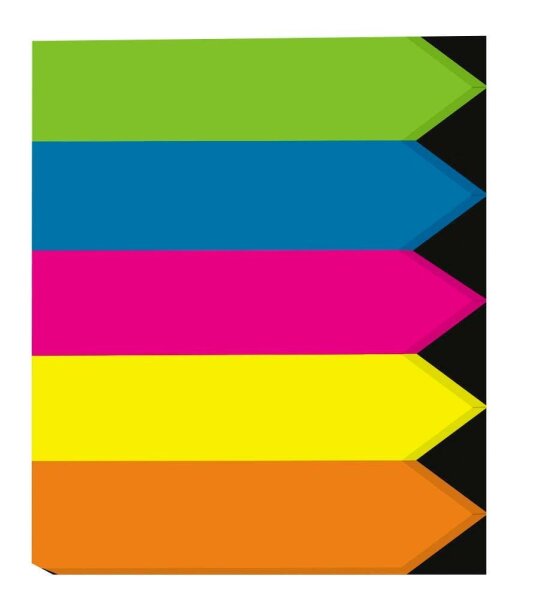 SIGEL TRANSPARENT Haftmarker farbsortiert 5x 40 Streifen