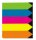 SIGEL TRANSPARENT Haftmarker farbsortiert 5x 40 Streifen