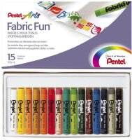 Pentel Fabric Fun  Stoffmalkreide farbsortiert 15 St.