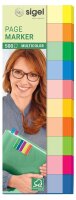 SIGEL MULTICOLOR Haftmarker farbsortiert 10x 50 Streifen