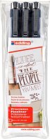 edding 1800 profipen Fineliner schwarz 0,1 + 0,3 + 0,5...