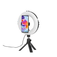 hama SpotLight Smart 80 II LED Ringlicht mit Stativ schwarz 9 Watt