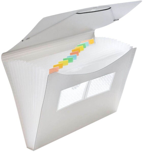 FolderSys Fächermappe 12 Fächer transparent, 1 St.