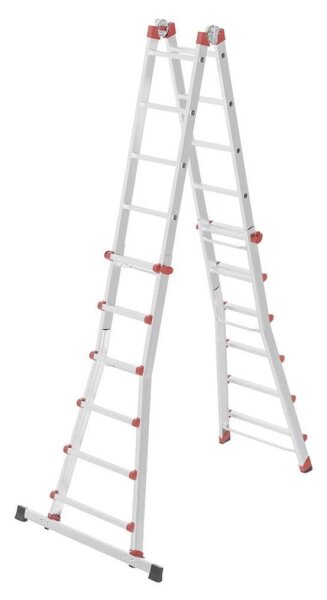 Hailo Gelenkleiter M80 silber 4x 6 Sprossen, H: 167,0 cm