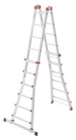 Hailo Gelenkleiter M80 silber 4x 6 Sprossen, H: 167,0 cm