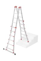Hailo Gelenkleiter M80 silber 4x 6 Sprossen, H: 167,0 cm