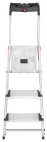 Hailo Stehleiter einseitig L80 ComfortLine silber 3 Stufen, H: 138,0 cm