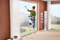 Hailo Stehleiter einseitig L80 ComfortLine silber 3 Stufen, H: 138,0 cm