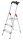 Hailo Stehleiter einseitig L80 ComfortLine silber 3 Stufen, H: 138,0 cm