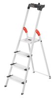 Hailo Stehleiter einseitig L80 ComfortLine silber 4...