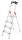 Hailo Stehleiter einseitig L80 ComfortLine silber 4 Stufen, H: 161,0 cm