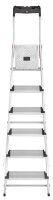 Hailo Stehleiter einseitig L80 ComfortLine silber 6 Stufen, H: 208,0 cm