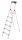 Hailo Stehleiter einseitig L80 ComfortLine silber 6 Stufen, H: 208,0 cm