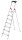 Hailo Stehleiter einseitig L80 ComfortLine silber 7 Stufen, H: 232,0 cm