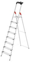 Hailo Stehleiter einseitig L80 ComfortLine silber 8...