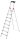 Hailo Stehleiter einseitig L80 ComfortLine silber 8 Stufen, H: 255,0 cm