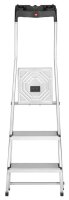 Hailo Stehleiter einseitig L60 StandardLine silber 3 Stufen, H: 138,0 cm