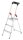 Hailo Stehleiter einseitig L60 StandardLine silber 3 Stufen, H: 138,0 cm