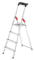 Hailo Stehleiter einseitig L60 StandardLine silber 4...