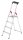 Hailo Stehleiter einseitig L60 StandardLine silber 4 Stufen, H: 161,0 cm