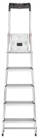 Hailo Stehleiter einseitig L60 StandardLine silber 5 Stufen, H: 184,0 cm