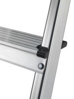 Hailo Stehleiter einseitig L60 StandardLine silber 5 Stufen, H: 184,0 cm