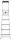 Hailo Stehleiter einseitig L60 StandardLine silber 5 Stufen, H: 184,0 cm
