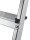 Hailo Stehleiter einseitig L60 StandardLine silber 5 Stufen, H: 184,0 cm
