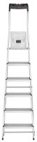 Hailo Stehleiter einseitig L60 StandardLine silber 6 Stufen, H: 208,0 cm