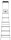 Hailo Stehleiter einseitig L60 StandardLine silber 6 Stufen, H: 208,0 cm