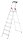 Hailo Stehleiter einseitig L60 StandardLine silber 7 Stufen, H: 232,0 cm