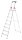 Hailo Stehleiter einseitig L60 StandardLine silber 8 Stufen, H: 255,0 cm