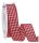 PRÄSENT Geschenkband Vichy matt rot/weiß 25,0 mm x 20,0 m