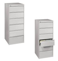 CP Acurado Karteischrank lichtgrau 6 Schubladen 55,3 x...