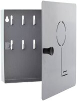 ROTTNER Key Collect 10 Schlüsselkasten silber mit 10 Haken, 22,0 x 5,0 x 22,0 cm, 1 St.