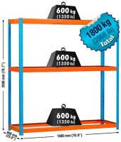 Simonrack Schwerlast-Weitspannregal SIMONFORTE 1806-3...