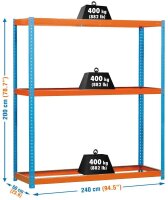 Simonrack Schwerlast-Weitspannregal SIMONFORTE 2406-3...