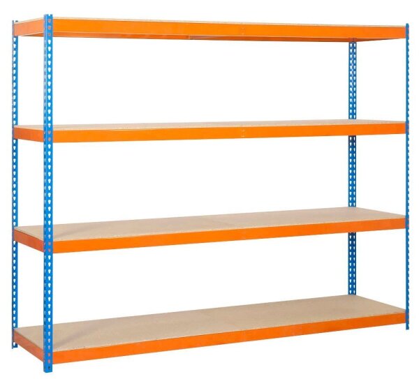 Simonrack Schwerlast-Weitspannregal SIMONFORTE 1806-4 458100045201868 blau, orange 180,0 x 60,0 x 200,0 cm