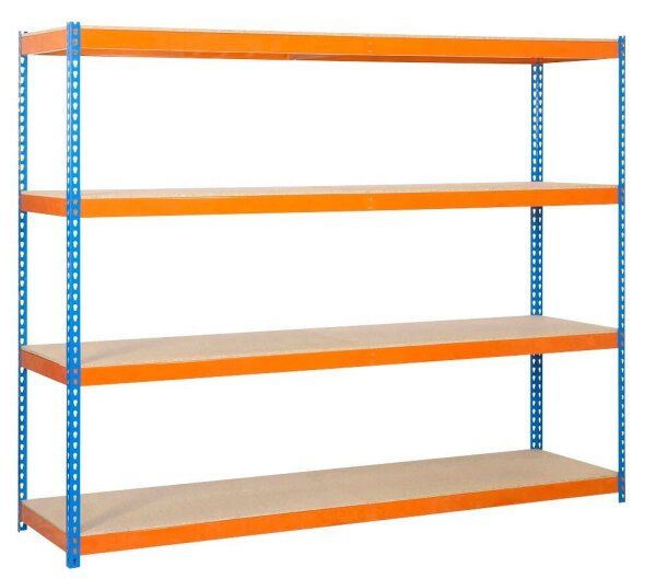 Simonrack Schwerlast-Weitspannregal ECOFORTE 1506-4 458100047201568 orange, blau 150,0 x 60,0 x 200,0 cm