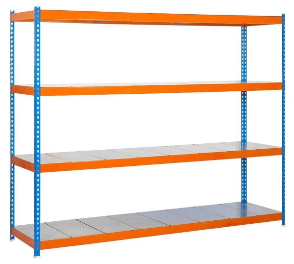 Simonrack Schwerlast-Weitspannregal SIMONFORTE 1804-4 457100045201864 blau, orange 180,0 x 60,0 x 200,0 cm