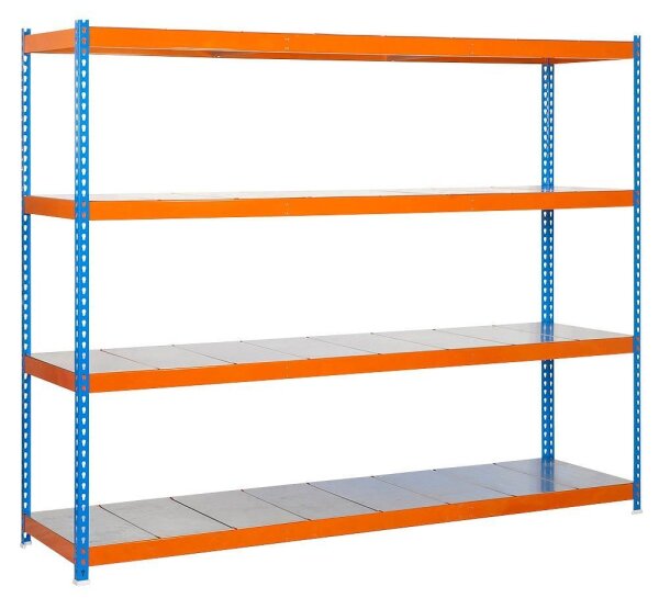 Simonrack Schwerlast-Weitspannregal SIMONFORTE 1804-4 457100045201844 blau, orange 180,0 x 45,0 x 200,0 cm