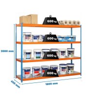 Simonrack Schwerlast-Weitspannregal SIMONFORTE 1804-4...