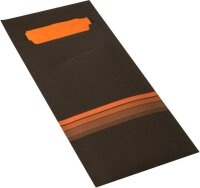 PAPSTAR Bestecktaschen schwarz/orange 8,5 x 20,0 cm, 520 St.