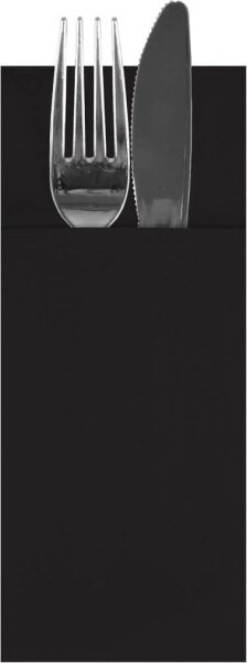 STARPAK Bestecktaschen Airlaid schwarz 8,5 x 20,0 cm, 480 St.