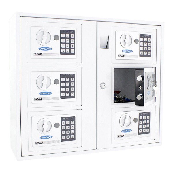 ROTTNER Keysystem 6 Schlüsseltresor weiß, Elektronik- und Standardschloss, 53,5 x 17,0 x 46,5 cm, 1 St.