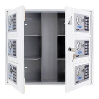 ROTTNER Keysystem 6 Schlüsseltresor weiß, Elektronik- und Standardschloss, 53,5 x 17,0 x 46,5 cm, 1 St.