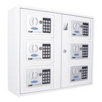 ROTTNER Keysystem 6 Schlüsseltresor weiß, Elektronik- und Standardschloss, 53,5 x 17,0 x 46,5 cm, 1 St.