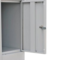 LÜLLMANN Schließfachschrank lichtgrau 520340, 12 Schließfächer 117,0 x 50,0 x 180,0 cm